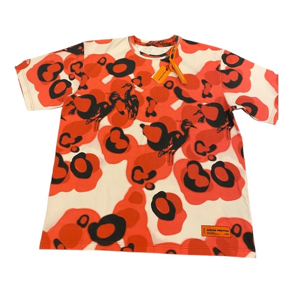 Heron Preston Other - Men’s Heron Preston Red Washed Camo Short Sleeve T-Shirt XL NWT